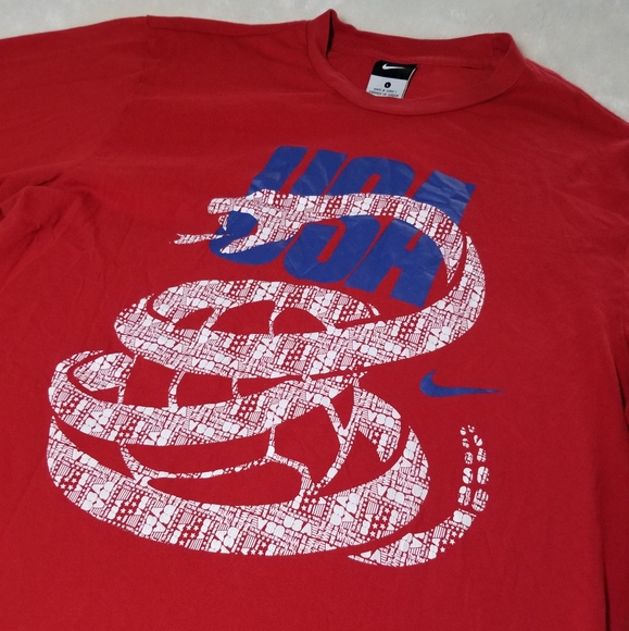 Nike USA Soccer Team Snake Logo Tee, Men's Size Large, GUC - Red - Picture 4 of 8